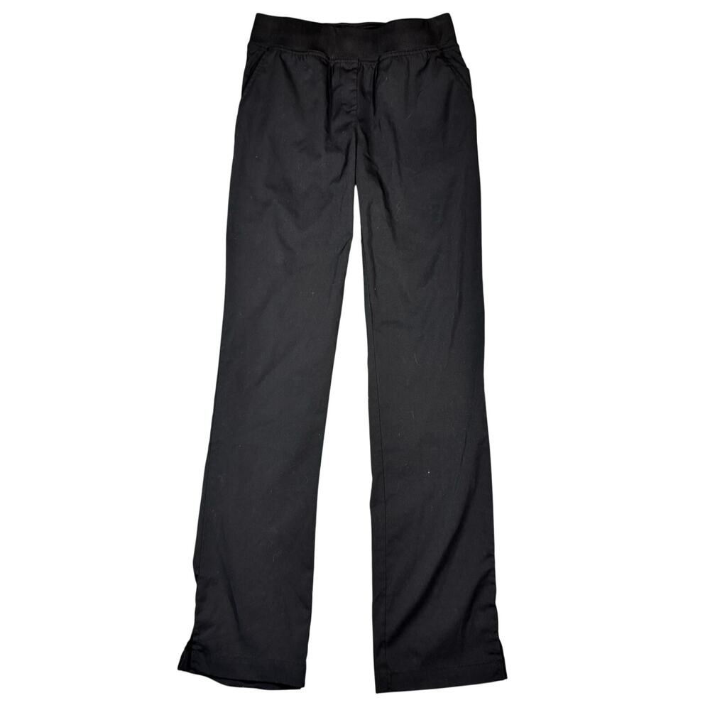 Adar PRO Women's Black Stretch Straight Leg Yoga Medical Nursing Scrub Pant - XS